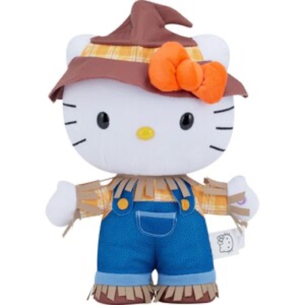 Hello Kitty Fall Scarecrow Animated Plush Greeter 16.5 in